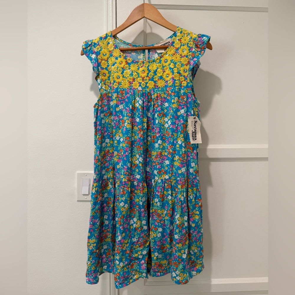 Savanna Jane Embroidered Spring Dress NWT